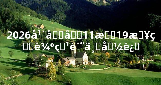 2026年农历11月19日生辰特质与命运